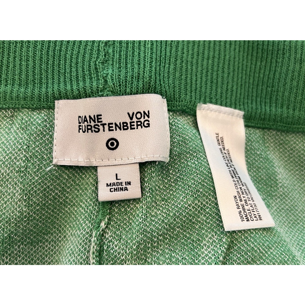 DIANE VON FURSTENBERG Target (L) GINKGO LEAF Green Sweater Knit Lounge Pants DVF - Picture 2 of 6